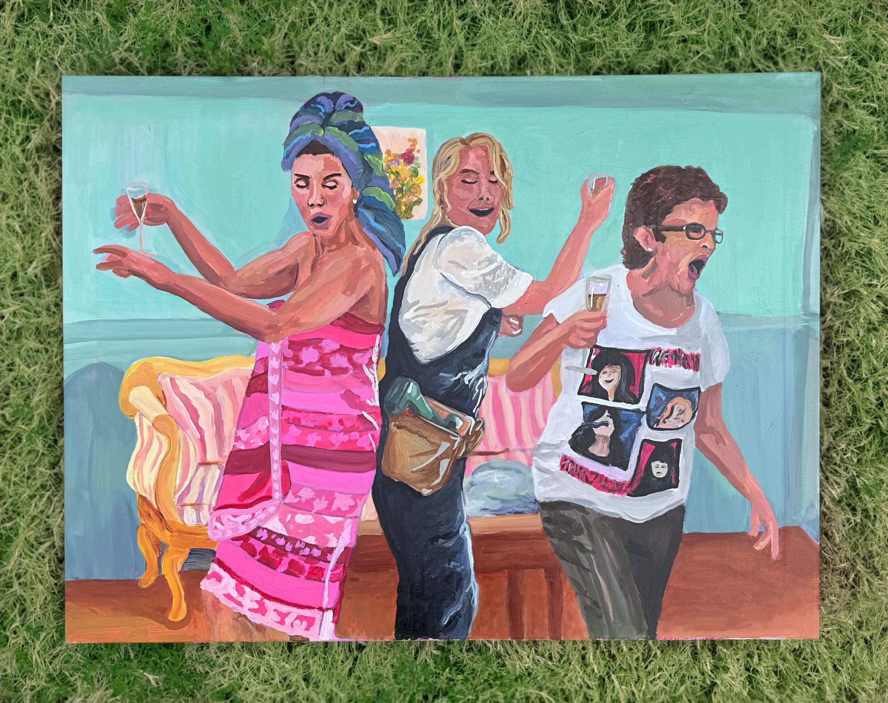 Movie Scene Dancing Queen Painting Original Art Meryl Streep Movie Poster Print Room Decor Acrylic Painting Mamma Mia