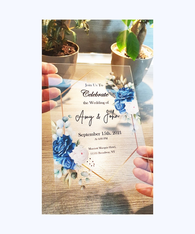 acrylic invitation for wedding