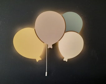 Kindernachtlampje, ballonnen wandlamp voor kinderen, veilig licht voor kinderkamerdecoratie