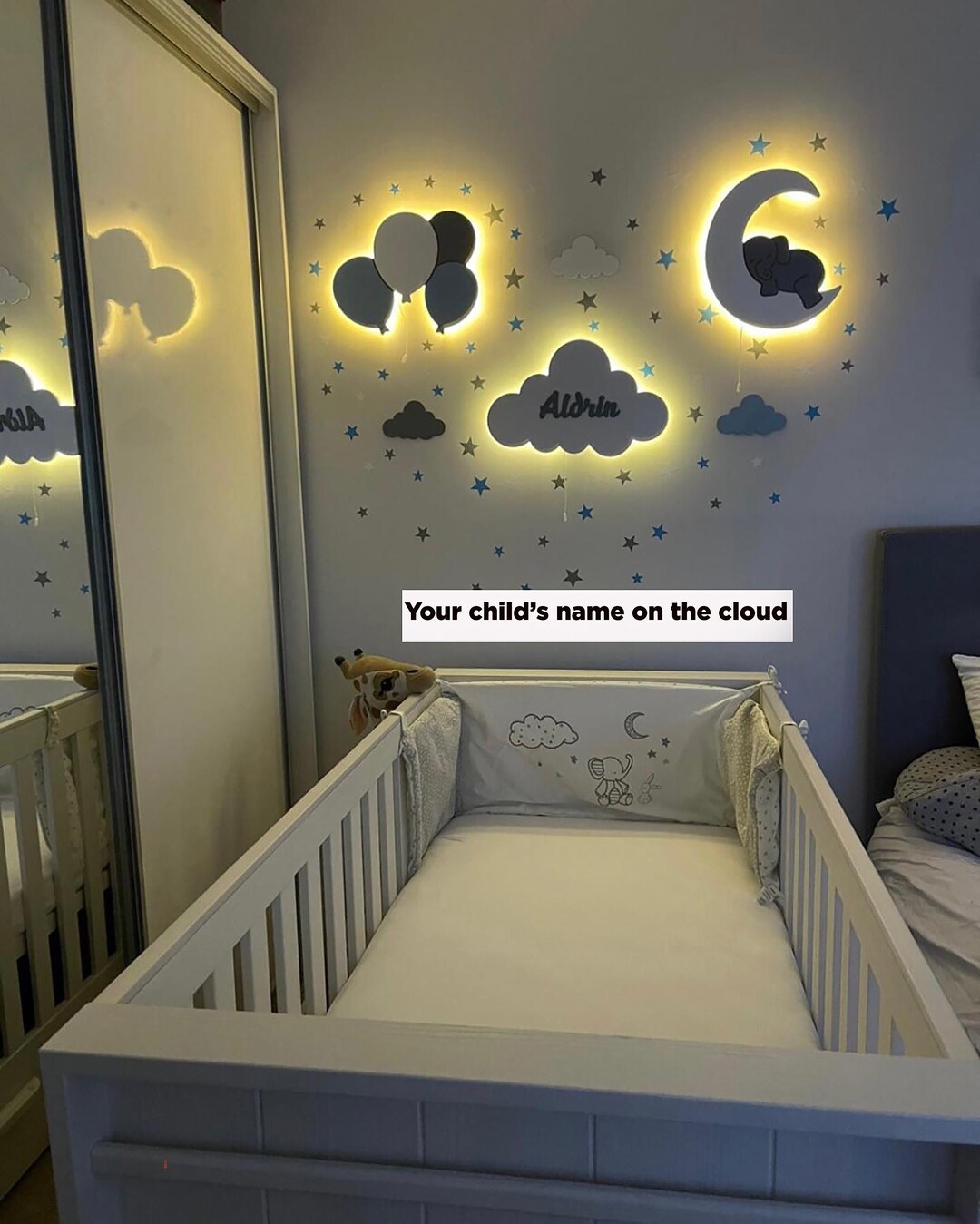 Night Light for Kids, Nursery Decor, Customized Wall Art for Baby ...