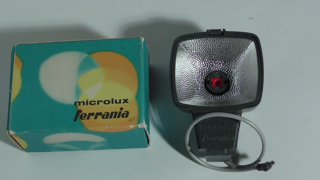 Flash Électronique Microdue Ferrania Pour Appareil Photo - Vintage - Non Testé