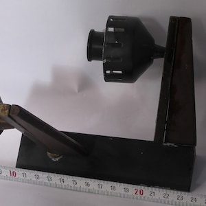 Modern table lamp vintage metal and wood