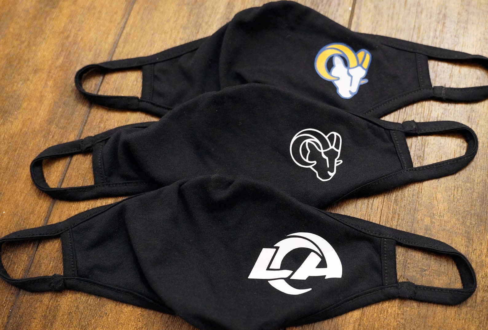 Custom Face Mask NFL Team Logo White Etsy