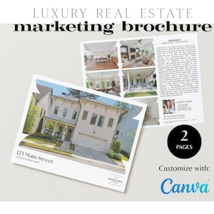 Luxury Real Estate Flyer Template: Modern Realtor Marketing (Canva Editable)