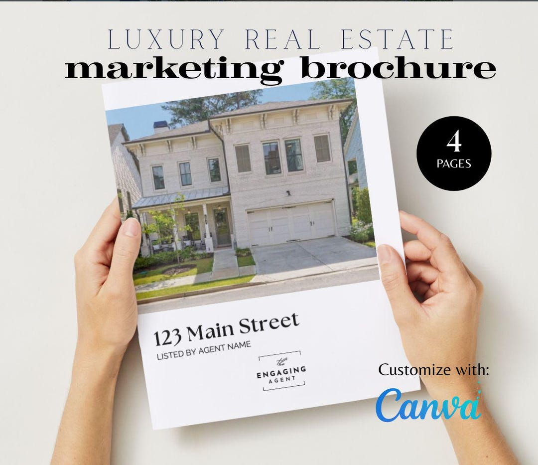 Luxury Real Estate Flyer Template | Canva Realtor Brochure (4-page ...