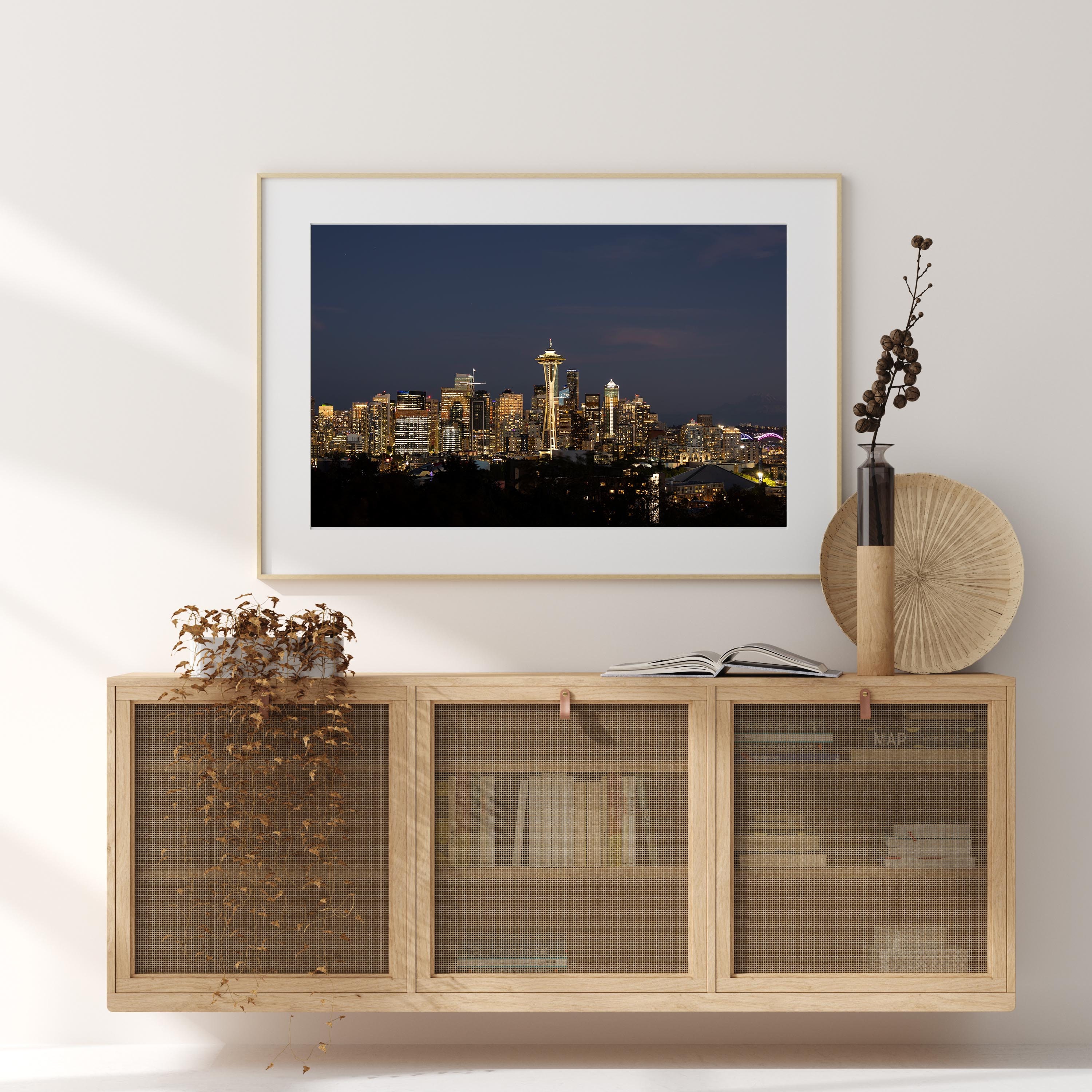 Seattle Skyline at Night - Photography Print Art Decor - Etsy