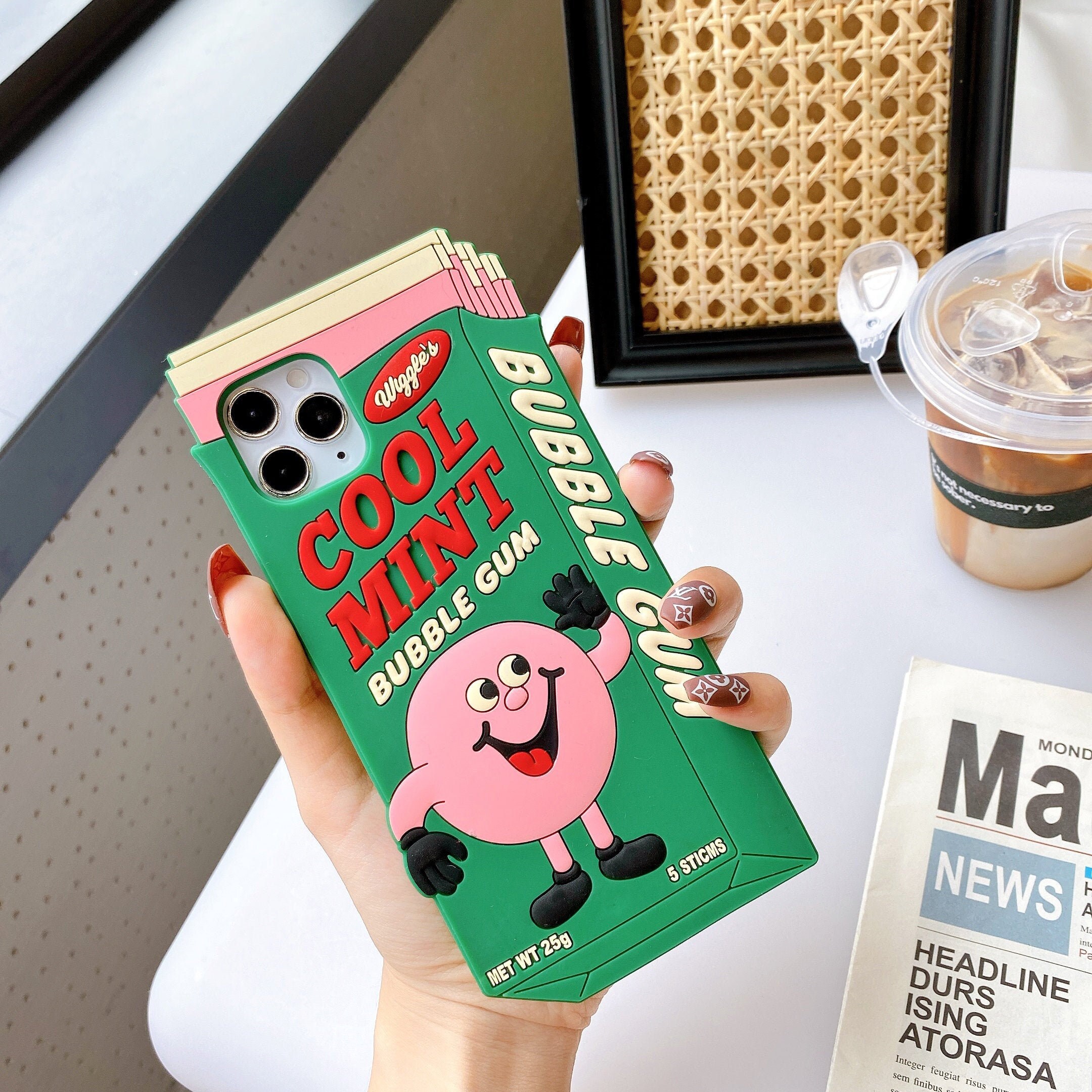 Unique Cool Mint Bubble Gum 3D Case for Iphone 12 and Iphone | Etsy