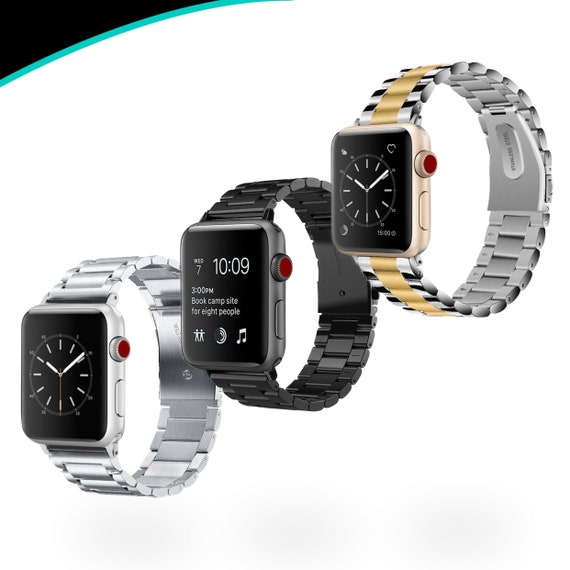 Luxe massief roestvrijstalen Apple Watch-band voor Series 1 | Etsy België
