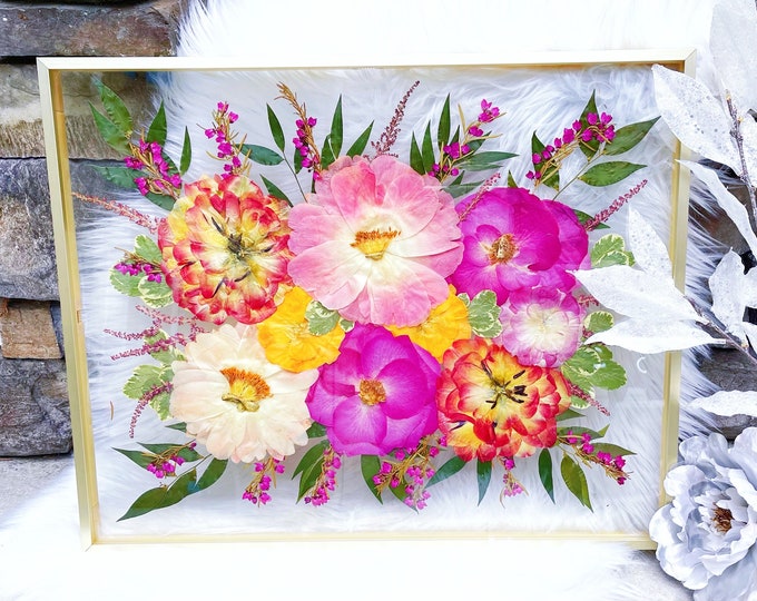 Wedding Bouquet Preservation | Pressed Bridal Bouquets | Wedding Flower Preservation | Memorial Keepsake | Unique Wedding Keepsake