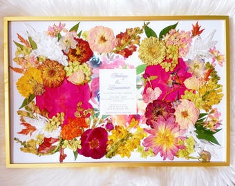 Framed Wedding Bouquet Preservation: Custom Floral Keepsake
