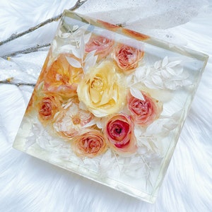 Wedding Flower Preservation | Preservation Wedding Bouquet | Wedding Dried Flowers Display Block | Bridal Bouquet