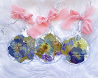 Wedding Bouquet Preservation | Pressed Flower Ornament | Modern Dried Flower Art | Wedding Flowers in Resin Art