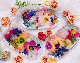 Wedding Bouquet Preservation: Pressed Flower Resin Jewelry Dish