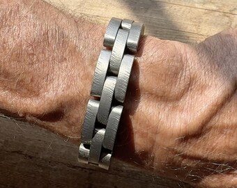 オシアナス ハンドメイド メンズ チタンブレスレット ミディアム 