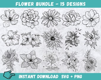Download Flower Silhouette Etsy