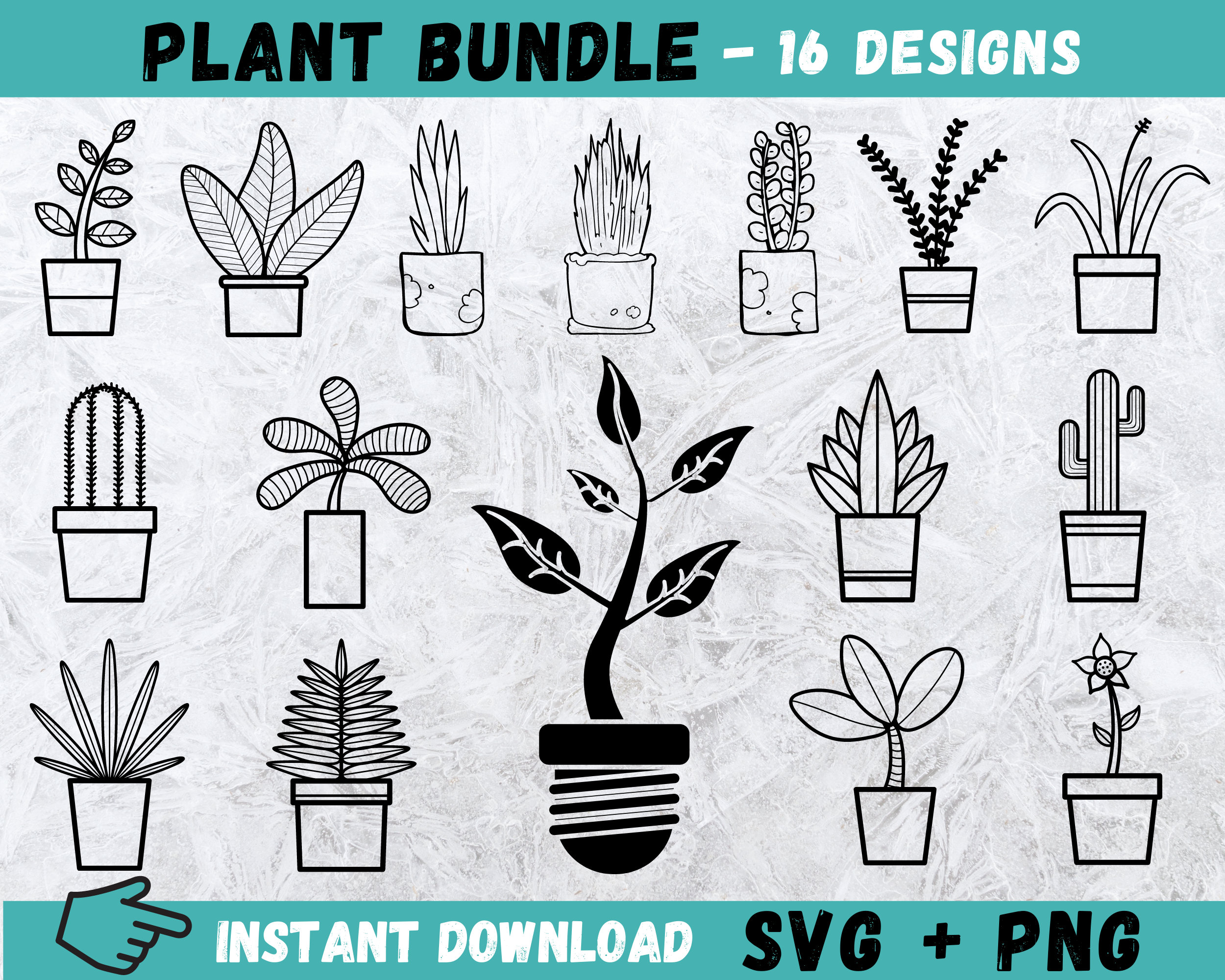 Plant SVG Potted Plants Svg Plants SVG Houseplants Svg Etsy