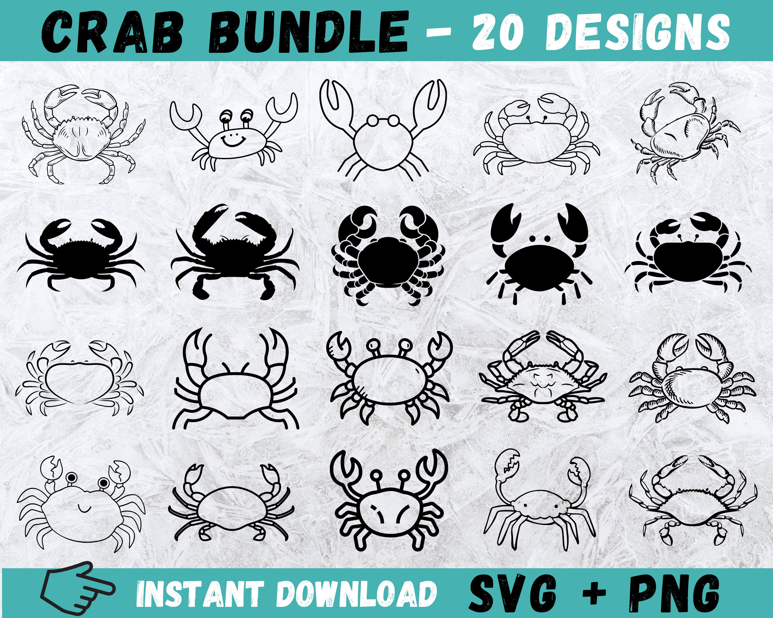 Crab SVG Crab Clipart Svg Files for Cricut Seafood Svg Etsy Australia