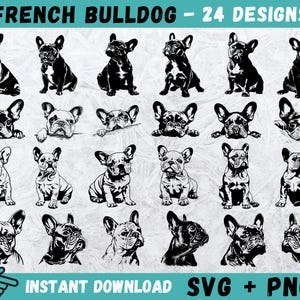 Bulldog Francês SVG, Clipart de Cabeça de Bulldog Francês, Arquivos de Corte de Bulldog Francês, Silhueta de Animal de Estimação, Cachorro Fofo Svg, Vetor de Cachorro, Cachorro Svg, Download Instantâneo