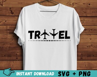 Travel Quote SVG: Airplane Graphic, Cricut Cut File (Digital Download)
