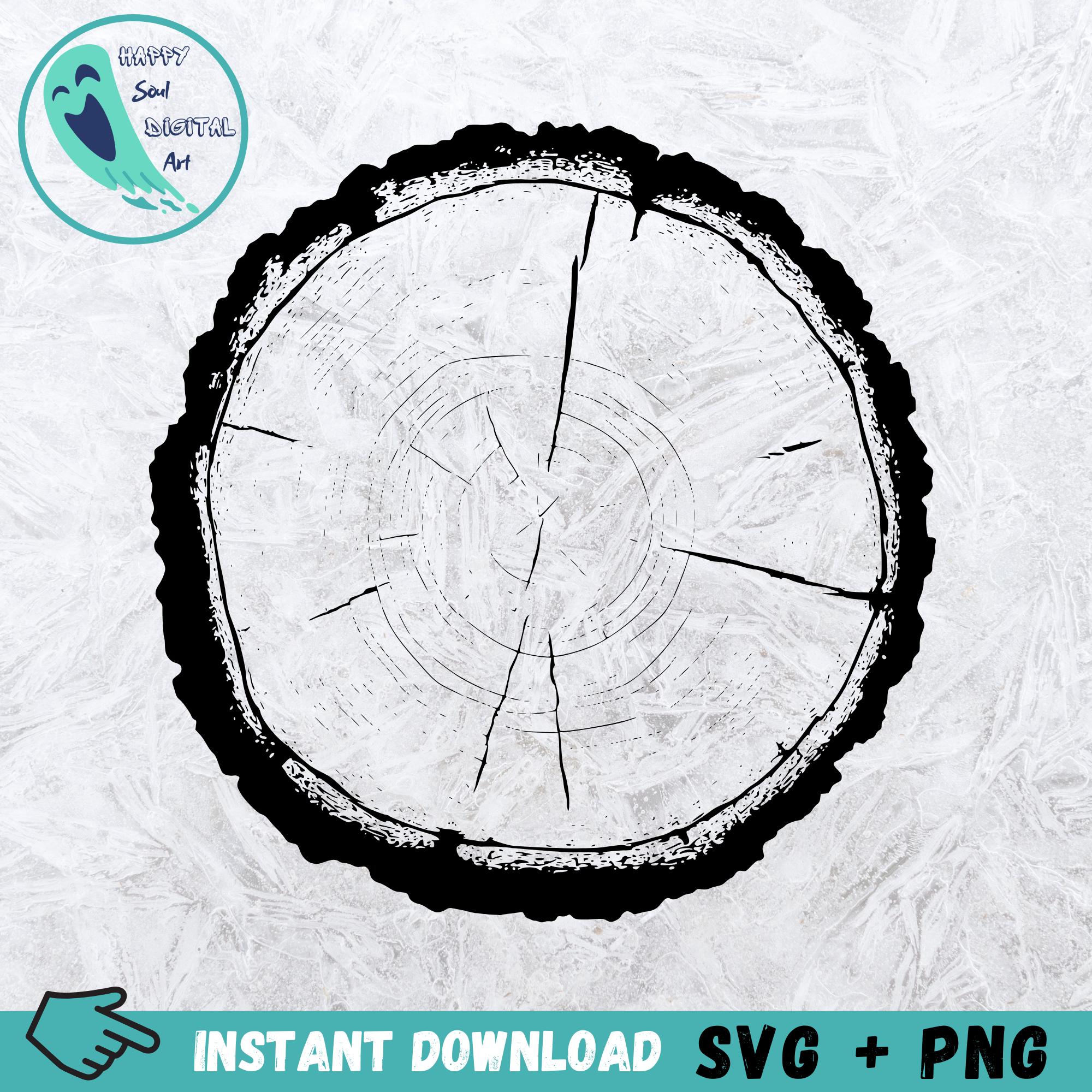 Wood Slice SVG Bundle: Tree Ring Clipart (SVG, PNG) - Etsy
