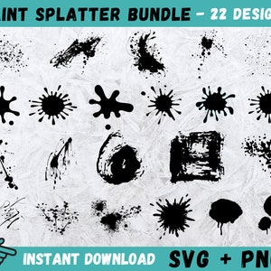 Paint Splatter SVG, Splatter Clipart, Splash Vector, SVG files for cricut, Blood Splatter Svg, Blood Stain Svg, Paint Splash Clipart, Png