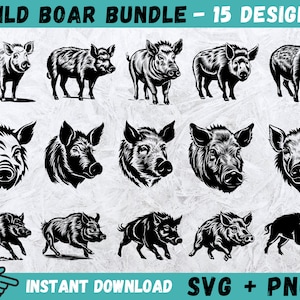 Jabalí SVG, Cabeza de jabalí Cricut, Jabalí Svg, Caza Svg, Razorback Svg, Silueta de jabalí, Archivo de corte de caza, Jabalí Clipart, Descarga instantánea