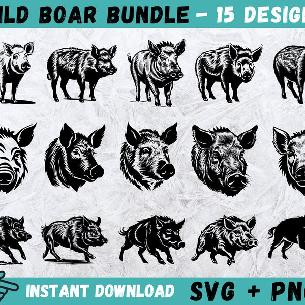 Wildschwein SVG, Wildschwein Kopf Cricut, Wildschwein SVG, Jagd, Razorback SVG, Wildschwein Silhouette, Jagd geschnitten Datei, Wildschwein Clipart, sofortiger Download