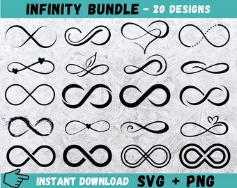 Infinity Symbol SVG Cut File for Silhouette and Cricut Svg, Dxf, Eps ...
