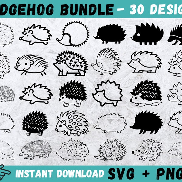 Hedgehog SVG, Hedgehog Cricut, Hedgehog Clip Art, Hedgehog Clipart, Cut Files for Cricut, Hedgehog Silhouette, Instant Download, Vector, Png