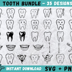 Dent SVG, SVG des dents, fée des dents, dentiste Cricut, Clipart dentaire, couper des fichiers, Silhouette de la dent, vecteur de dent, Cricut, Clip Art, Png