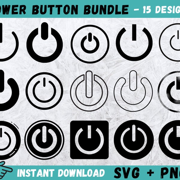 Power Button SVG, Power Button Svg Bundle, On-Off Button Cut Files, Power Symbol Vector, On-Off Symbol Svg, Power Button Clip Art, Svg, Png