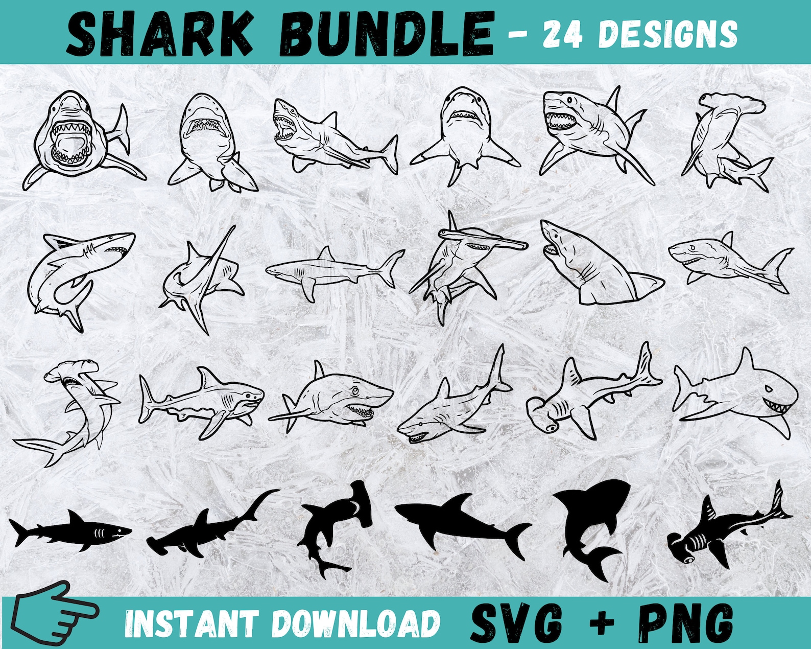 Shark SVG Shark Cricut File Shark Silhouette Svg Shark - Etsy