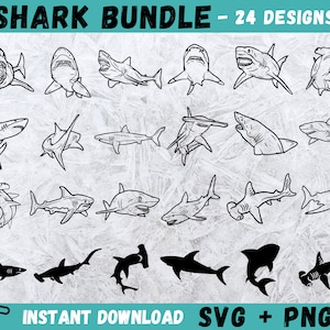 Haai SVG, haai Cricut-bestand, haai silhouet Svg, haai vector, haai Svg-bestand, haai kaken Svg, haai clipart, haai overzicht Svg, Svg, png