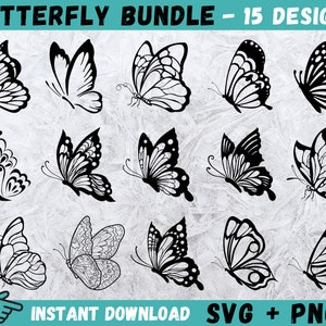 Farfalla SVG, Pacchetto SVG Farfalla, Farfalle SVG, Farfalla Svg per Cricut, Clipart Farfalla, Silhouette Farfalle, Farfalla Png