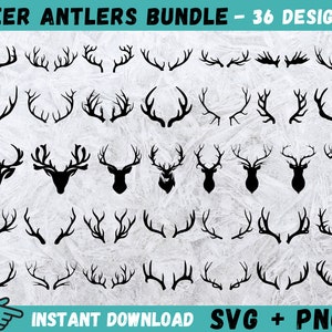 Deer Antlers SVG, Deer Antlers Clipart, Antlers Svg, Deer Antlers Cut File, Antlers Cricut, Hunting Svg, Wildlife Svg, Digital Download, Png image 1