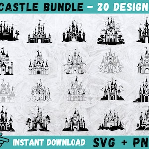 Castle SVG, Princess Castle Svg, Castle Cricut, Castle Clipart, Castle Monogram, Castle Silhouette, Castle Cut File, Instant Download,Vector