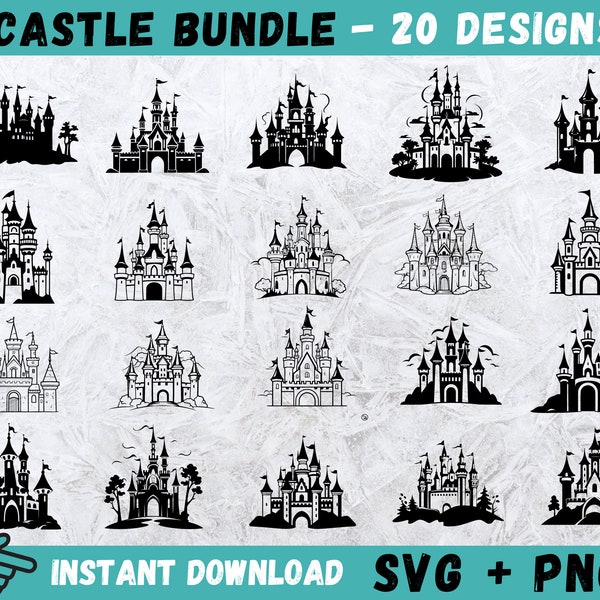 Castle SVG, Princess Castle Svg, Castle Cricut, Castle Clipart, Castle Monogram, Castle Silhouette, Castle Cut File, Instant Download,Vector