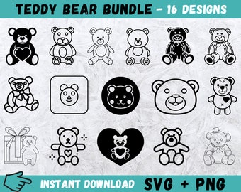 Teddy Bear SVG,  Teddy Bear Cricut, Teddy Bear Vector, Cricut Cut Files, Silhouette,  Cute Bear, Bear Outline Svg,Teddybear Svg,Bear Clipart