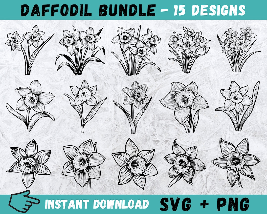 Daffodil SVG, Daffodil Flowers Svg, Flower SVG, Daffodils Cricut ...