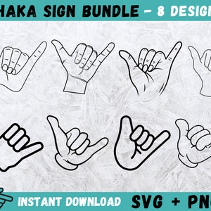 Shaka Svg, Aloha Svg, Shaka Cut-bestand, Aloha Cricut, Hawaii Svg, Surfing Hand Svg, Shaka Decal Stickers, Shaka silhouet, Aloha Clip Art, Png