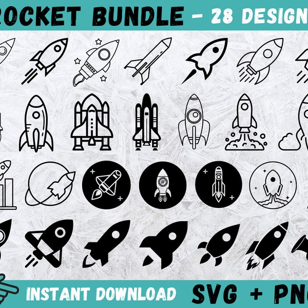 Rocket SVG Bundle, Space Rocket Svg, Space Craft Svg, Shuttle Svg, Rocket SVG, Rocket Silhouette, Rocket Vector, Rocket Cricut, Svg, Png