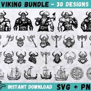 Viking SVG, Valhalla Svg, Viking Clipart, Viking Warrior Svg, Viking Cut Files, Viking Silhouette, Axe Svg, Nordic Cricut, Battle Ship Svg