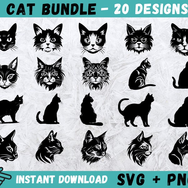 Cat SVG, Cat Face SVG, Cat Head Clipart, Cat Cricut, Cat Face Cut Files For Cricut, Cat Silhouette, Cat Vector, Pet Svg, Instant Download