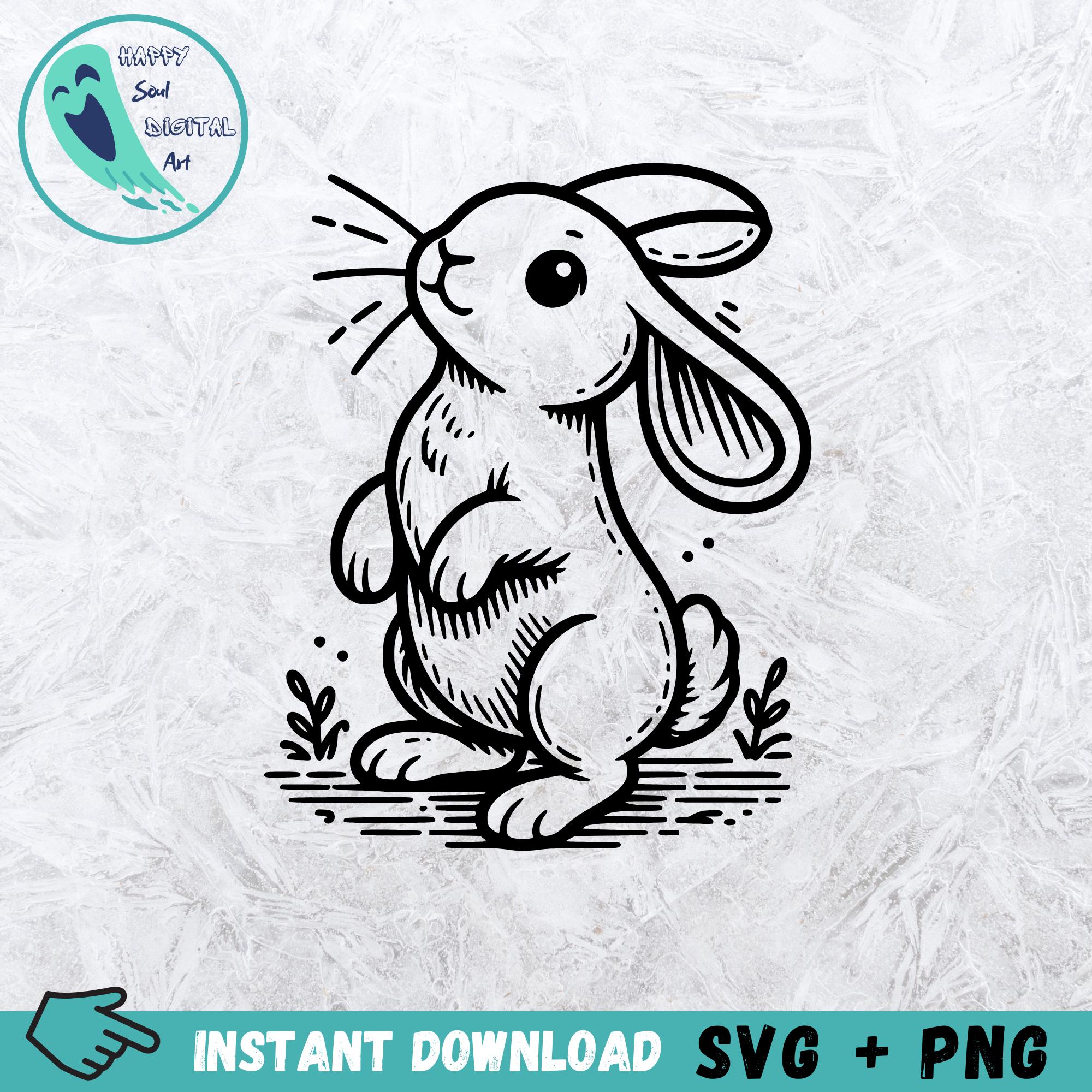 Ink Rabbit Svg Bunny SVG Bundle: 25 Hand-drawn Rabbit Designs (digital Download) - Etsy