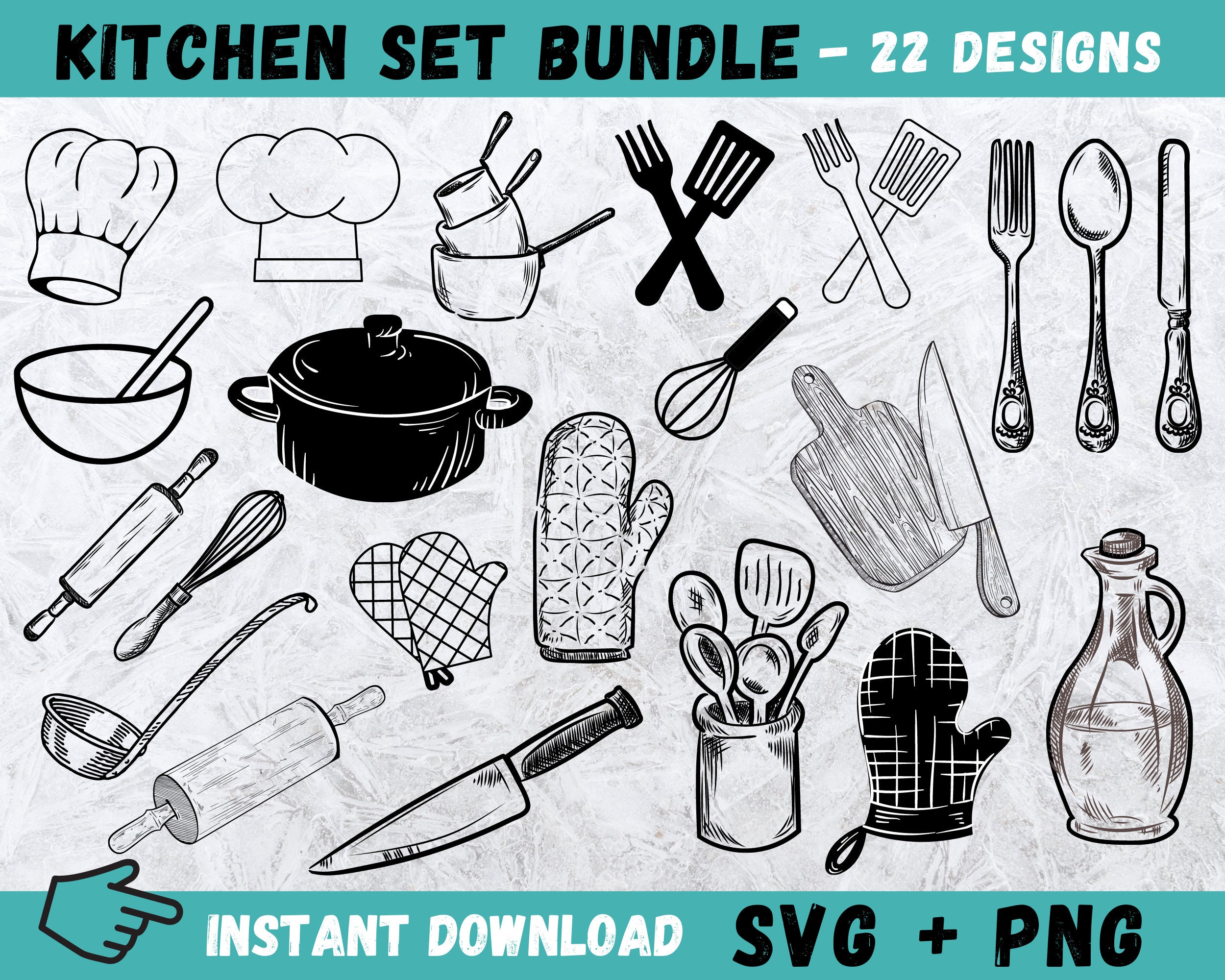 Kitchen SVG Cooking SVG Kitchen Clipart Cooking Utensils -  Israel