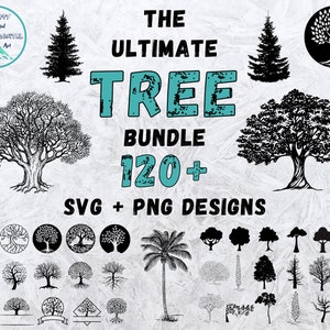 Tree SVG, Trees SVG, Forest Cricut, Tree Cut File, Pine Tree Clipart, Trees Svg Bundle, Forest SVG, Oak Tree Cricut, Tree Silhouette, Vector