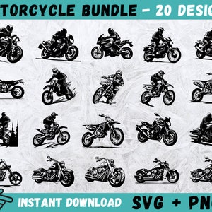 Motorcycle SVG, Dirt Bike Svg, Harley SVG, Motorcycle Cricut, Cut Files For Cricut, Motorcycle Silhouette, Clipart, Vector, Instant Download