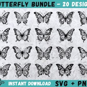 Butterfly SVG, Butterfly Cricut, Butterfly Svg Bundle, Files for Cricut, Butterfly Clipart, Wings Svg, Butterfly Vector, Instant Download