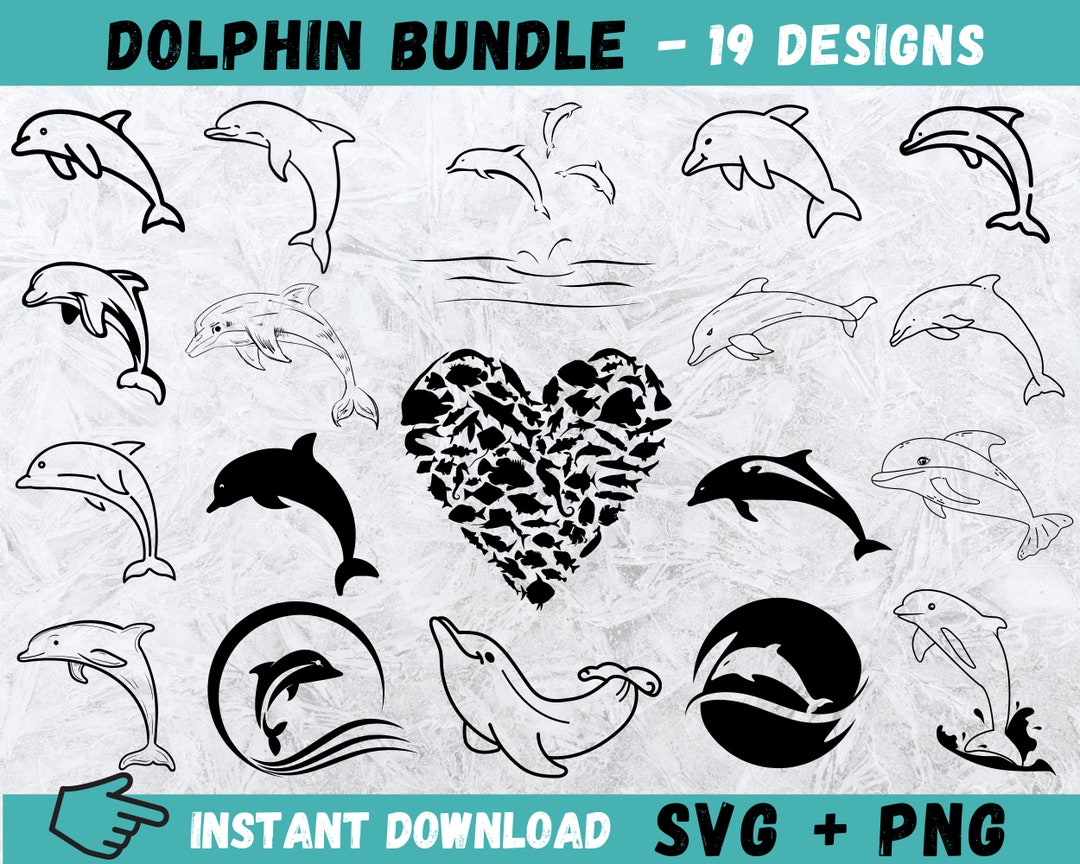 Dolphin SVG, Dolphin Cricut, Nautical Svg, Dolphin Png, Dolphin Vector
