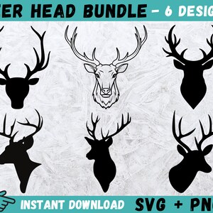 Herten hoofd SVG, herten hoofd Cricut, ons Buck hoofd Svg, Cricut Svg, herten silhouet, herten hoofd Clipart, jacht Svg, herten Svg, buitenshuis Svg, Png